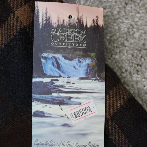 Madison Creek Wool Vest NWT Mens 2XL XXL Brown/Blue Plaid Asheville Poly Lined - Picture 5 of 16
